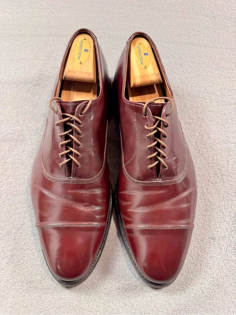 Allen Edmonds Park Avenue Burgundy Cap-Toe Oxfords